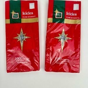 2-pk Vintage Icicles 1000 Strands 18 Inches Christmas Tree Tinsel Made In USA